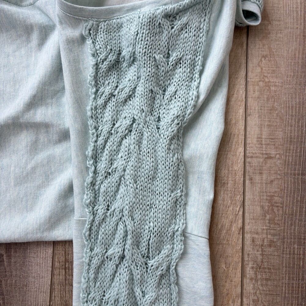 Soft Surroundings Womens Crochet Boho Tunic Top Size XL Blue Coastal Casual Cozy - Picture 4 of 11